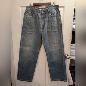 Men's Levi's 569 Classic Straight Loose Blue Jeans Size 34x32